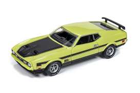 Ford  - Mustang Mach 1 1972 lime - 1:64 - Auto World - SP016B - AWSP016B | Toms Modelautos
