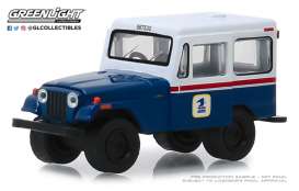 Jeep  - DJ-5 1971 blue/white/red - 1:64 - GreenLight - 29998 - gl29998 | Toms Modelautos