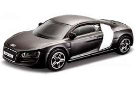 Audi  - R8 black/white - 1:64 - Bburago - 59001bk - bura59001bk | Toms Modelautos