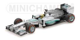 Mercedes Benz Petronas - AMG 2013 silver-green - 1:43 - Minichamps - 410130209 - mc410130209 | Toms Modelautos