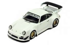 Porsche  - RWB 930 white/red wheels - 1:43 - IXO Models - moc207 - ixmoc207 | Toms Modelautos