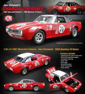 Chevrolet  - Camaro #71 1967 red/white/blue - 1:18 - Acme Diecast - 1805712 - acme1805712 | Toms Modelautos