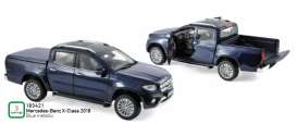 Mercedes Benz  - X-Class 2018 blue metallic - 1:18 - Norev - 183421 - nor183421 | Toms Modelautos