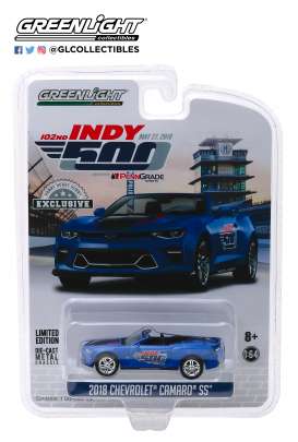 Chevrolet  - Camaro 2018 blue - 1:64 - GreenLight - 30004 - gl30004 | Toms Modelautos