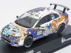 Mitsubishi - Lancer 2010 white/purple/yellow - 1:43 - Kyosho - 3495X - kyo3495X | Tom's Modelauto's Mitsubishi - Lancer 2010 white/purple/yellow - 1:43 - Kyosho - 3495X - kyo3495X | Tom's Modelauto's