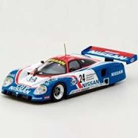 Nissan  - 1989 blue/white/red - 1:64 - Kyosho - 6431B - kyo6431B | Toms Modelautos