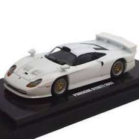 Porsche - 911 GT1 1997 white - 1:64 - Kyosho - 6532W - kyo6532W | Tom's Modelauto's Porsche - 911 GT1 1997 white - 1:64 - Kyosho - 6532W - kyo6532W | Tom's Modelauto's