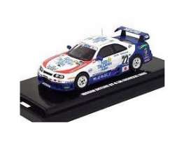 Nissan  - GT-R R33 2007 blue/white/red - 1:64 - Kyosho - 6651A - kyo6651A | Toms Modelautos