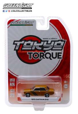 Datsun  - 510 1972 gold/black - 1:64 - GreenLight - 47020C - gl47020C | Toms Modelautos