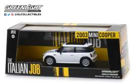 Mini  - Cooper S 2003 white/black stripes - 1:43 - GreenLight - 86548 - gl86548 | Toms Modelautos
