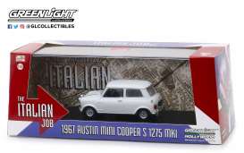 Austin  - Mini Cooper S 1967 white/black straps - 1:43 - GreenLight - 86551 - gl86551 | Toms Modelautos