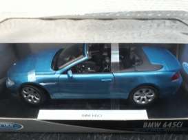 BMW  - 645 Ci convertible 2004 blue - 1:18 - Welly - 12548bk - welly12547b | Toms Modelautos