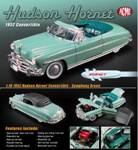 Hudson - Hornet convertible 1952 green - 1:18 - Acme Diecast - acme1807503 | Tom's Modelauto's Hudson - Hornet convertible 1952 green - 1:18 - Acme Diecast - acme1807503 | Tom's Modelauto's
