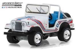 Jeep  - CJ-5 1976 white/red/blue - 1:64 - GreenLight - 35110C - gl35110C | Toms Modelautos