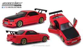 Nissan  - Skyline GT-R R34 1999 red - 1:18 - GreenLight - 19052 - gl19052 | Toms Modelautos