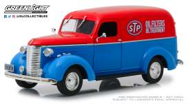 Chevrolet  - Panel Truck 1939 blue/red - 1:24 - GreenLight - 85022 - gl85022 | Toms Modelautos