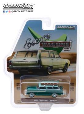 Chevrolet  - Nomad 1955 green/blue - 1:64 - GreenLight - 29930B - gl29930B | Toms Modelautos