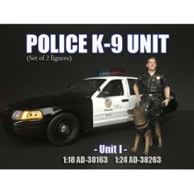 Figures  - K9 set 2018  - 1:24 - American Diorama - 38263 - AD38263 | Toms Modelautos