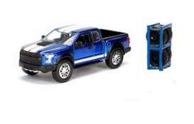 Ford  - F-150 Raptor 2017 candy blue/white - 1:24 - Jada Toys - 54027W17 - jada54027W17-2 | Toms Modelautos