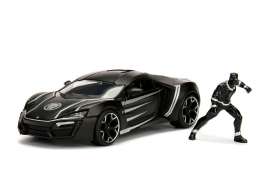 Lykan  - Hypersport *Black Panther* 2016 black/silver - 1:24 - Jada Toys - 99723 - jada253225004 | Toms Modelautos