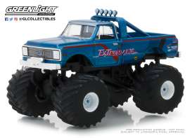 Chevrolet - K10 Monster Truck 1972 blue - 1:64 - GreenLight - 49020D - gl49020D | Tom's Modelauto's Chevrolet - K10 Monster Truck 1972 blue - 1:64 - GreenLight - 49020D - gl49020D | Tom's Modelauto's