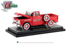 Chevrolet  - Apache 1958 red/white - 1:24 - M2 Machines - 40300-63B - M2-40300-63B | Toms Modelautos