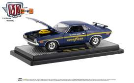 Dodge  - Challenger 1970 blue/yellow - 1:24 - M2 Machines - 40300-63A - M2-40300-63A | Toms Modelautos