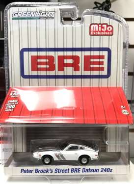 Datsun  - 240Z BRE *Peter Brock* 1971 silver/white - 1:64 - GreenLight - 51157 - gl51157 | Toms Modelautos