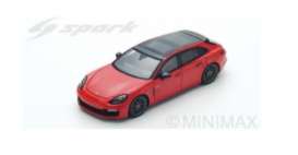 Porsche  - Panamera Sport 2018 red/black - 1:43 - Spark - s7616 - spas7616 | Toms Modelautos