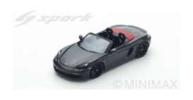 Porsche  - 718 Boxter 2018 black - 1:43 - Spark - s7619 - spas7619 | Toms Modelautos