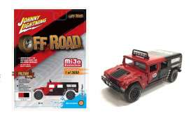 Hummer  - H1 red/black - 1:64 - Johnny Lightning - cp7154 - jlcp7154 | Toms Modelautos