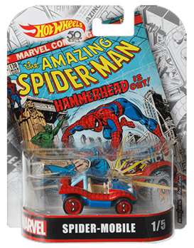 Marvel Spider Man - Spider-mobile red/blue/light blue - 1:64 - Hotwheels - FLD31 - hwmvFLD31 | Toms Modelautos