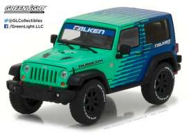 Jeep  - 2014 green/blue - 1:43 - GreenLight - 86090 - gl86090GM | Toms Modelautos