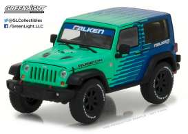 Jeep  - 2014 green/blue - 1:43 - GreenLight - 86090 - gl86090 | Toms Modelautos