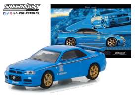Nissan  - Skyline GT-R R34 2001  - 1:64 - GreenLight - 29944 - gl29944GM | Toms Modelautos