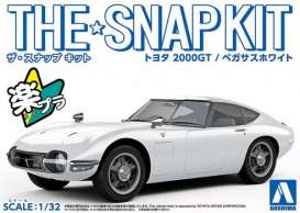 Toyota  - 2000GT white - 1:32 - Aoshima - 05627 - abk05627 | Toms Modelautos