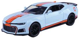 Chevrolet  - Camaro 2017 light blue/orange - 1:24 - Motor Max - 79656 - mmax79656 | Toms Modelautos