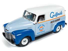 Chevrolet - Panel Delivery 1948 blue/orange/white - 1:18 - Auto World - AW250 - AW250 | Tom's Modelauto's Chevrolet - Panel Delivery 1948 blue/orange/white - 1:18 - Auto World - AW250 - AW250 | Tom's Modelauto's