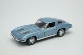 Chevrolet Corvette - 1963 blue - 1:24 - Welly - 24073b - welly24073b | Toms Modelautos