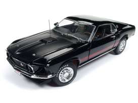 Ford  - Mustang Mach I 1969 black - 1:18 - Auto World - 1139 - AMM1139 | Toms Modelautos