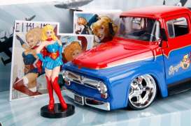 Ford  - F-100 *Supergirl* 1952 red/blue - 1:24 - Jada Toys - 30454 - jada253255008 | Toms Modelautos