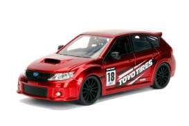 Subaru  - Impreza 2012 candy red/black - 1:24 - Jada Toys - 30389r - jada30389r | Toms Modelautos