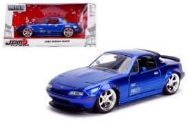 Mazda  - Miata 1990 candy blue - 1:24 - Jada Toys - 30942 - jada30942b | Toms Modelautos