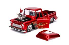 Chevrolet - Stepside 1955 red/flames - 1:24 - Jada Toys - 30713 - jada30713r | Tom's Modelauto's Chevrolet - Stepside 1955 red/flames - 1:24 - Jada Toys - 30713 - jada30713r | Tom's Modelauto's