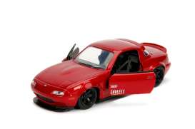 Mazda  - Miata 1990 metallic red - 1:32 - Jada Toys - 30950 - jada30950r | Toms Modelautos