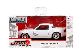 Mazda  - Miata 1990 glossy white - 1:32 - Jada Toys - 30950 - jada30950w | Toms Modelautos