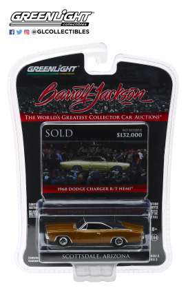 Dodge  - HEMI Charger 1968 brown - 1:64 - GreenLight - 37160C - gl37160C | Toms Modelautos