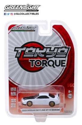 Nissan  - Skyline GT-R 2001 white - 1:64 - GreenLight - 47030E - gl47030E | Toms Modelautos