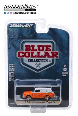 Volkswagen  - Type 3 1966 orange/white - 1:64 - GreenLight - 35120C - gl35120C | Toms Modelautos
