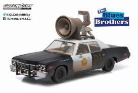 Dodge  - Monaco *Blues Brothers* 1974 black/white - 1:43 - GreenLight - 86423 - gl86423GM | Toms Modelautos